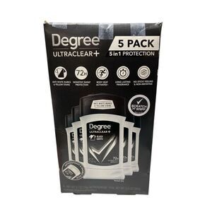 Degree Men Ultra Clear Black + White Solid Antiperspirant Deodorant, 2.7oz - 5ct